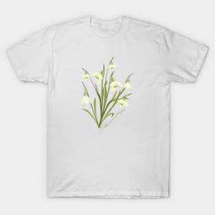 Snowdrops-First spring flowers-Flowers snowflakes-Snowy flowers T-Shirt